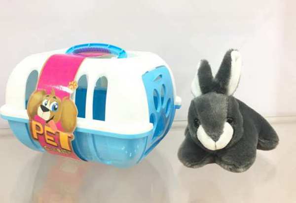 Мягкая игрушка "Кролик в переноске" Junfa BL400040