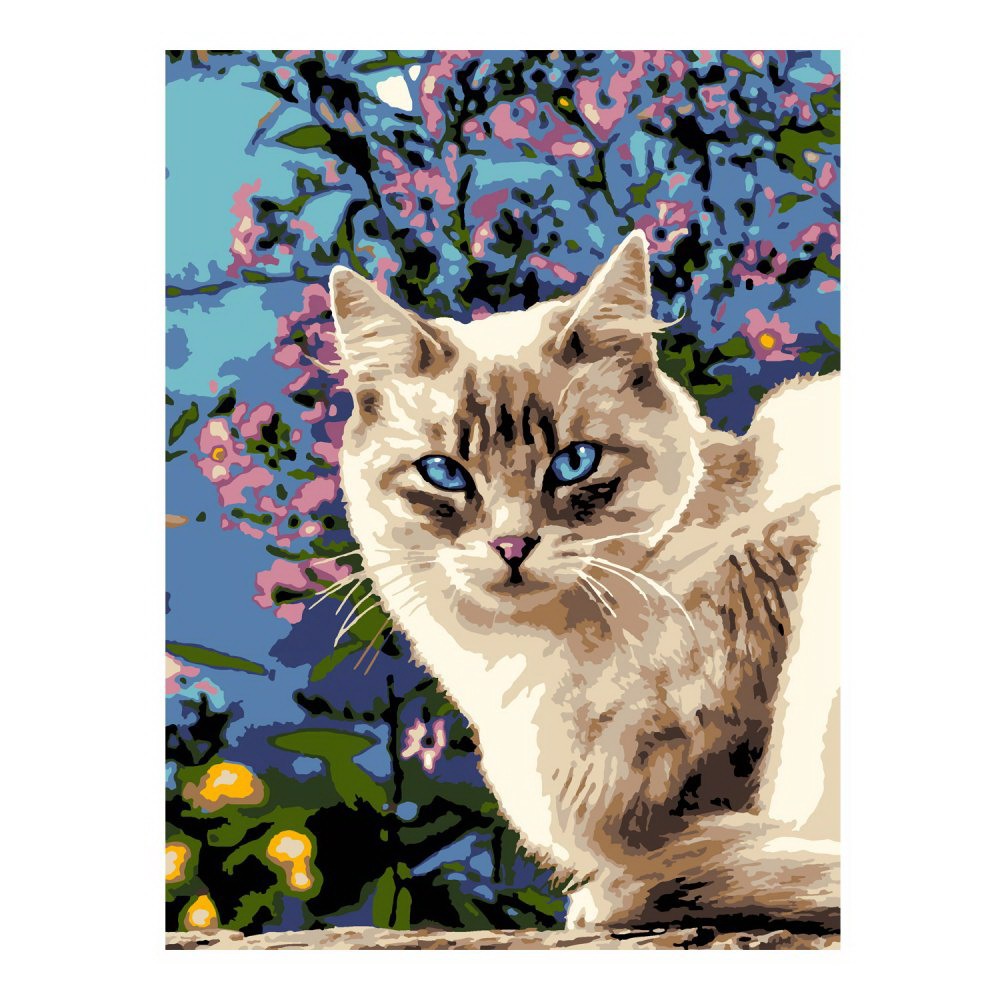 Набор д/творчества LORI Картина по номерам на картоне Голубоглазая красотка 28,5х38 см Кпн-290