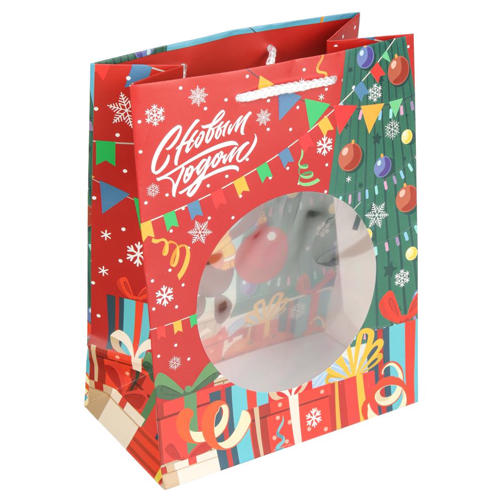 Пакет-окошко "Союзмультфильм. Чебурашка новогодний", 190 гр/м Чудо праздник PM-130563-CH