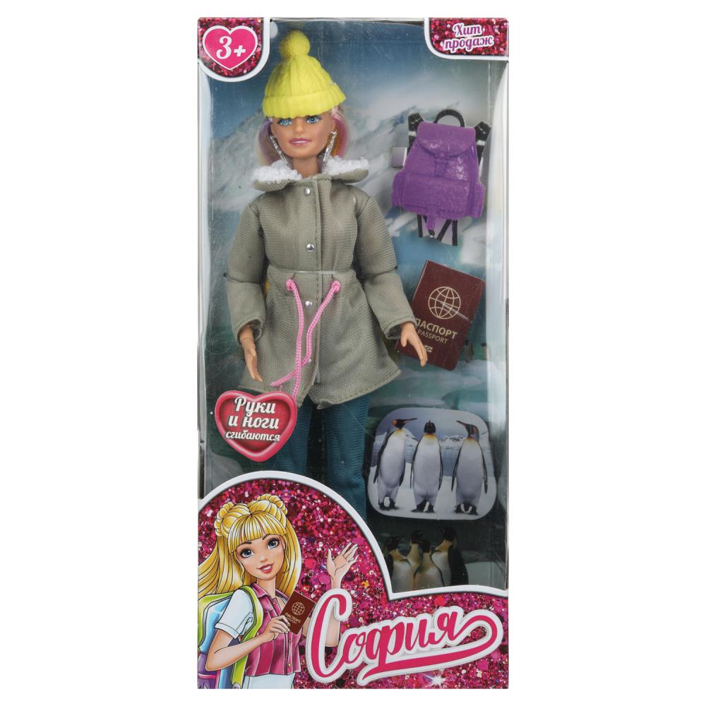 Кукла 29 см. София, руки и ноги сгибаются, с аксессуарами Карапуз 66001-4K2-S-BB