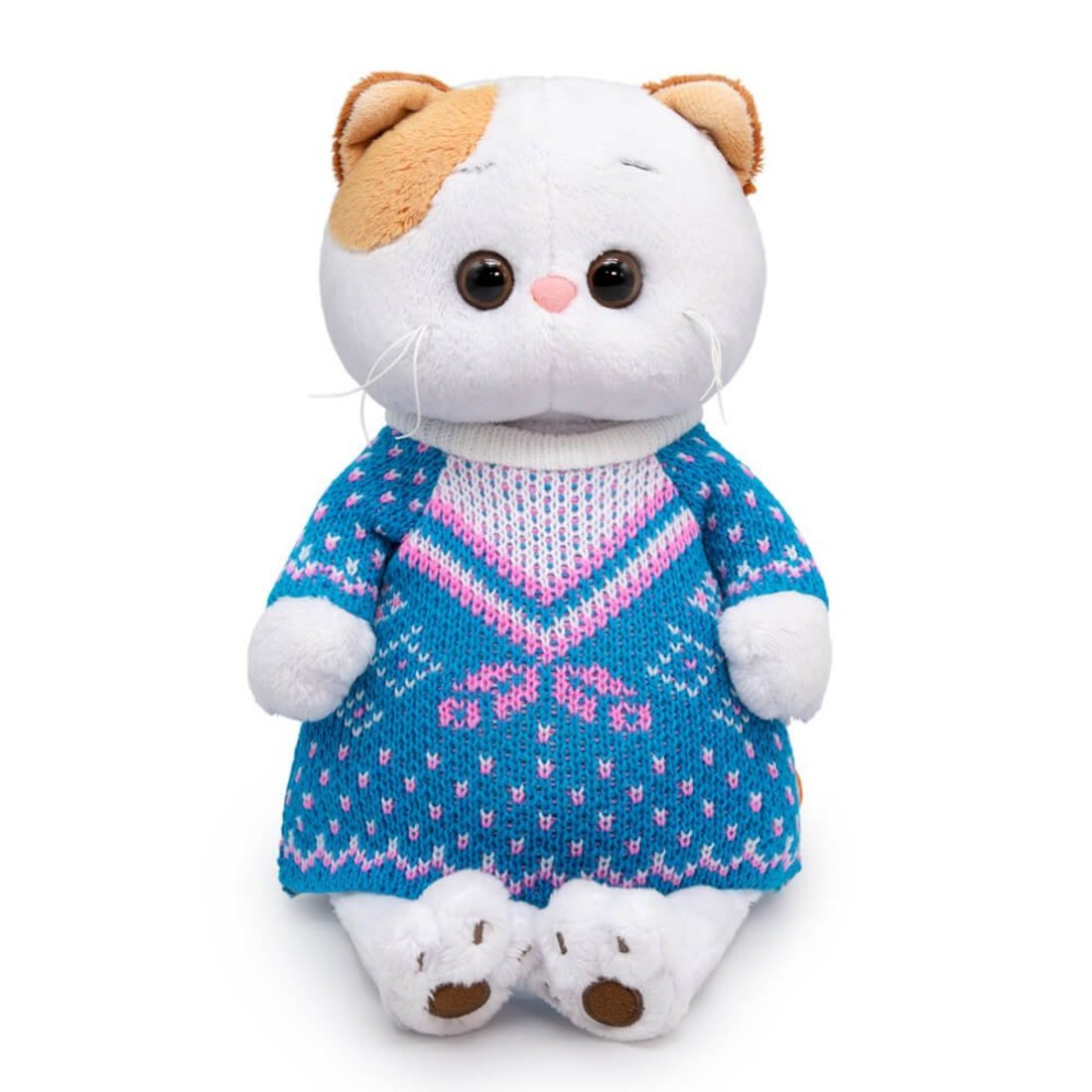 Мягкая игрушка Кошечка Ли-Ли в бирюзовом свитере 24 см BudiBasa LK24-096