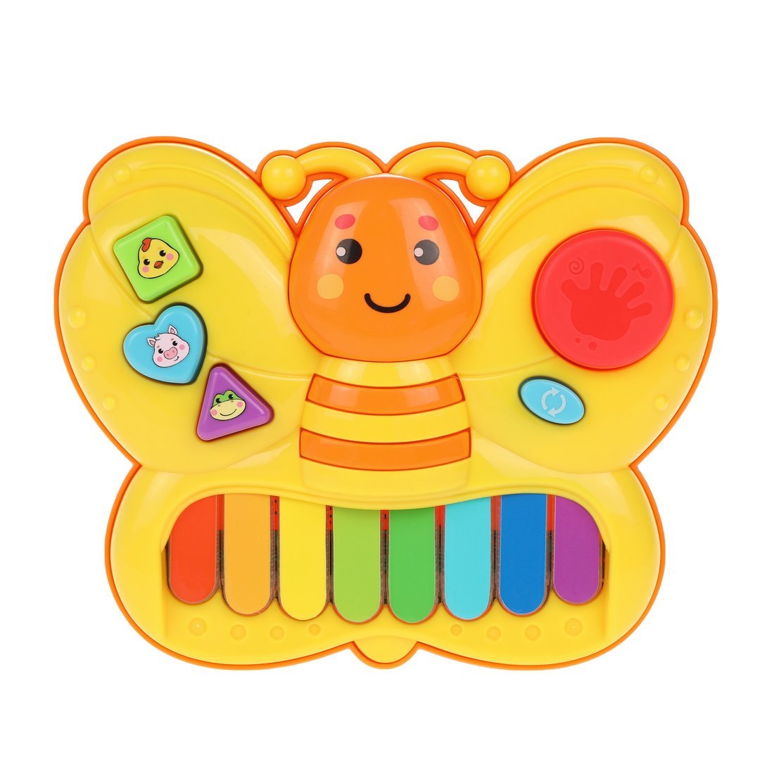 Музыкальная игрушка Бабочка: свет/звуки, музыка, рус.пес. 20 см Жирафики 939875