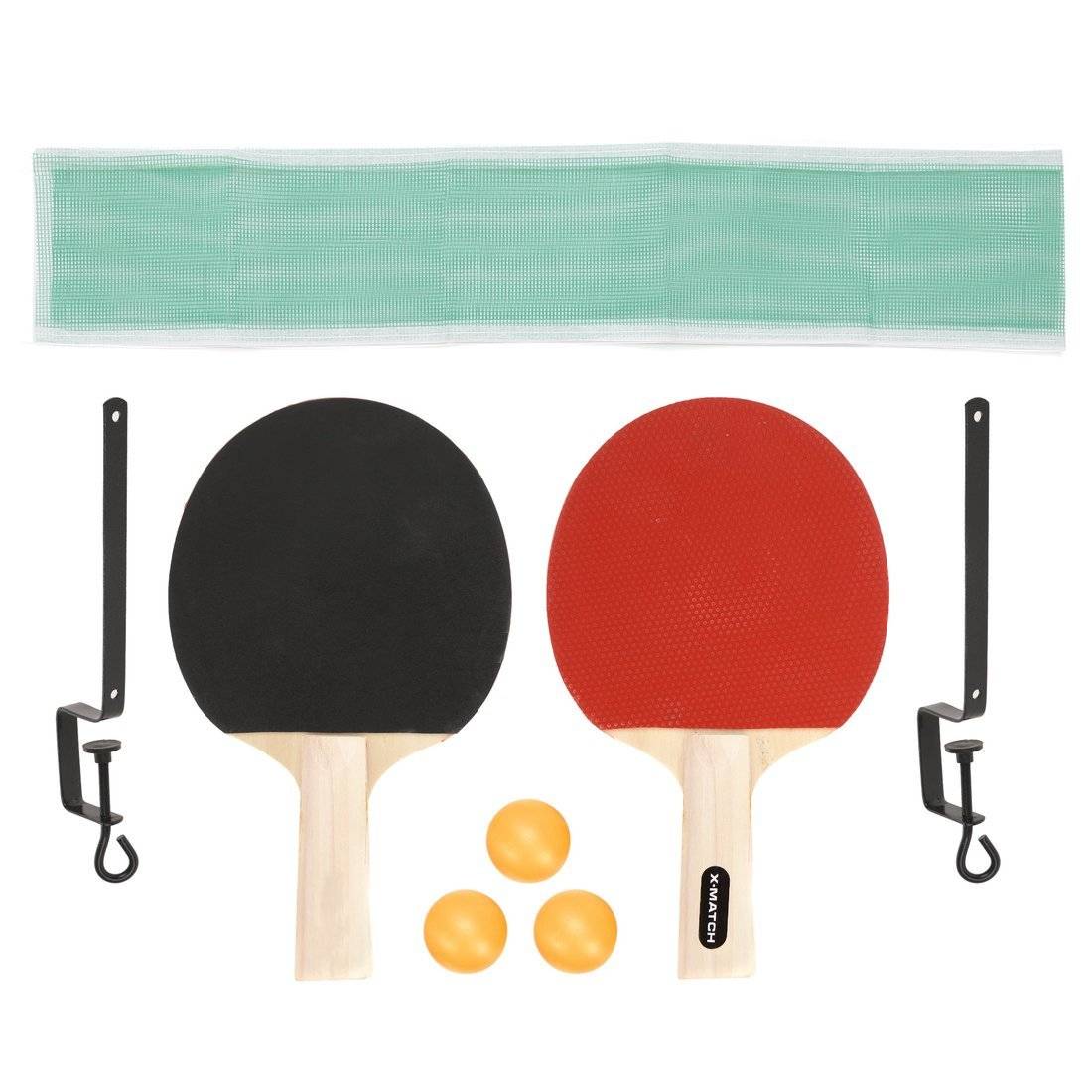 Набор для настольного тенниса, комлектность 2 ракетки 5мм. 3 шарика, сетка X-Match 636272
