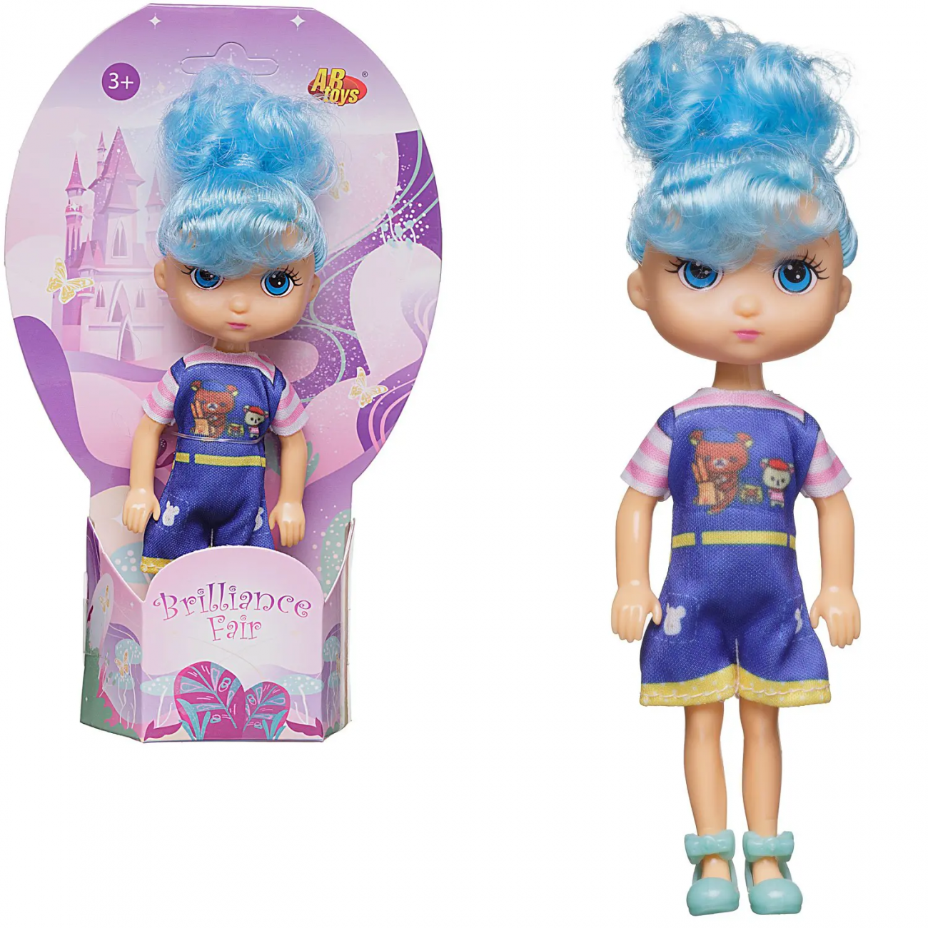 Кукла ABtoys Времена года Феечка 16,5 см с голубыми волосами PT-01835/голубые