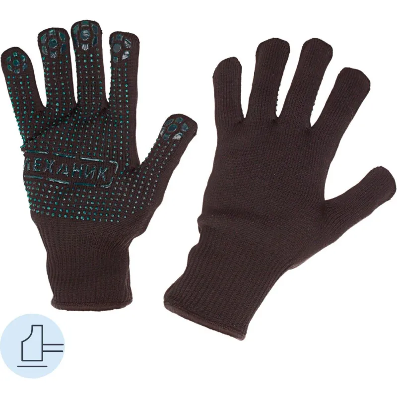 Перчатки защитные трикотаж Manipula МЕХАНИК БЛЭК хлопок/нейлон (TNG-30) р10 Manipula Specialist 1676590 х/б с ПВХ рисунком