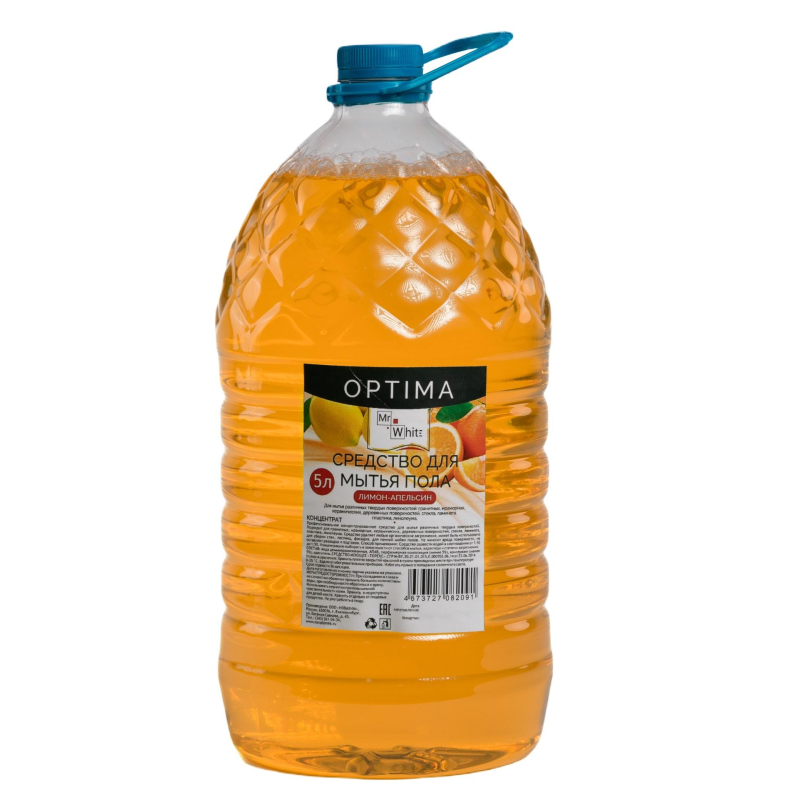 Средство для мытья пола Mr.White OPTIMA концентрат Лимон-Апельсин 5л 1594944