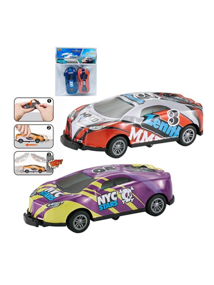 Набор машин 2шт. металлические, инерционные, при столкновении подпрыгивают в асс. Наша Игрушка M1648-10