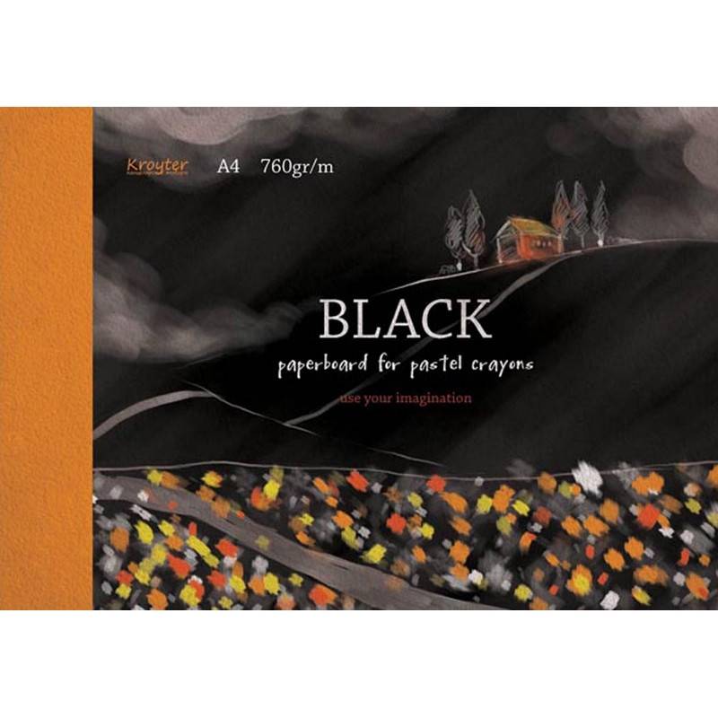 Альбом для рисования пастелью Kroyter Black А4 10 листов 07514 693935