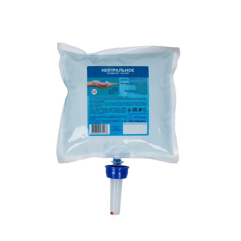 Картридж с жидким мылом KEMAN нейтральное синее S2 475мл 100024-0475 1560350