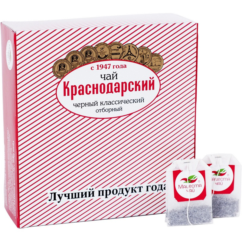 Чай Краснодарский с 1947г черный классический отборный 100 пак х 1,5гр/уп 720396