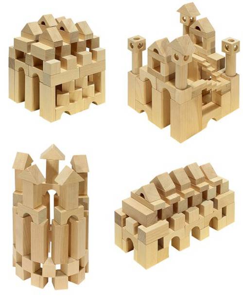 Строительный набор Сказочные замки, 104 детали, конструктор из дерева Пелси И612