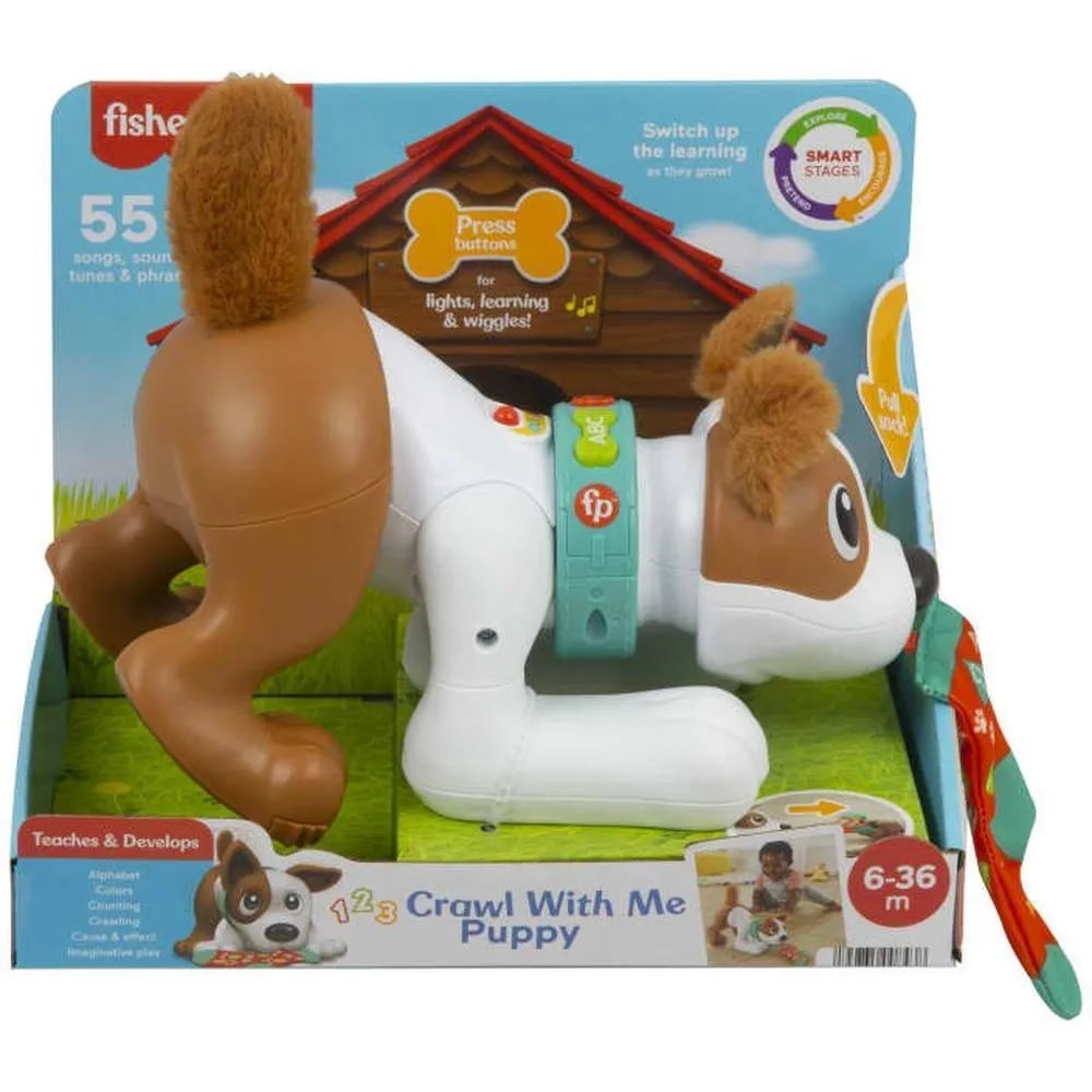 Развивающая игрушка Mattel Fisher-Price Щенок Ползи со мной HHH95