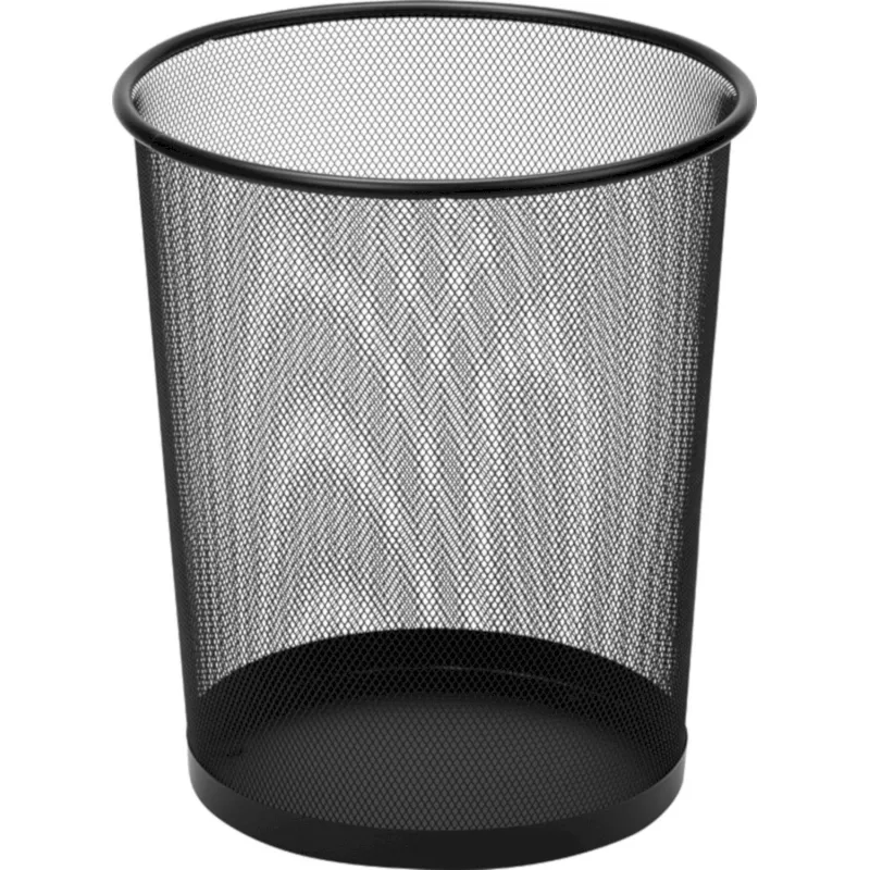 Корзина для мусора круглая Luscan метал cетка 18 л черная 2135526 LD01-158