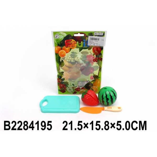 Набор игрушечных овощей и фруктов для резки, с доской B2284195