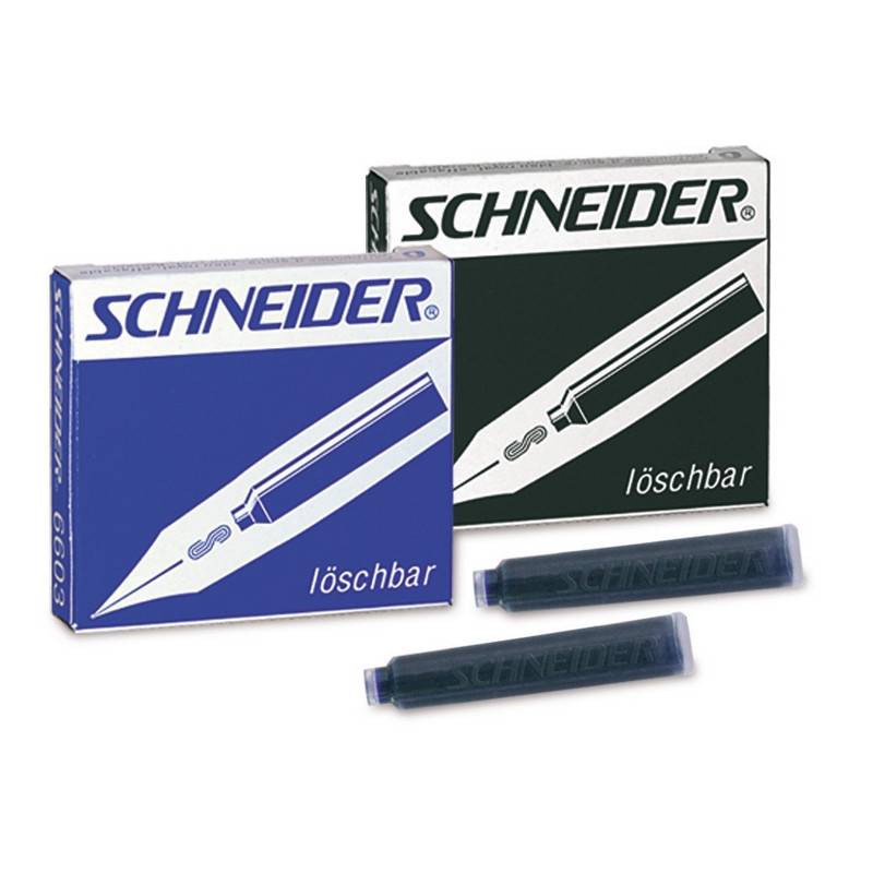 Чернила в патронах Schneider синие (6 штук в уп) 78172