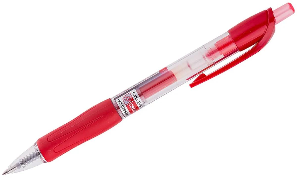 Ручка гелевая автомат. CROWN CEO Jell 0,7мм. рез. манж. Красная,грип 1343405