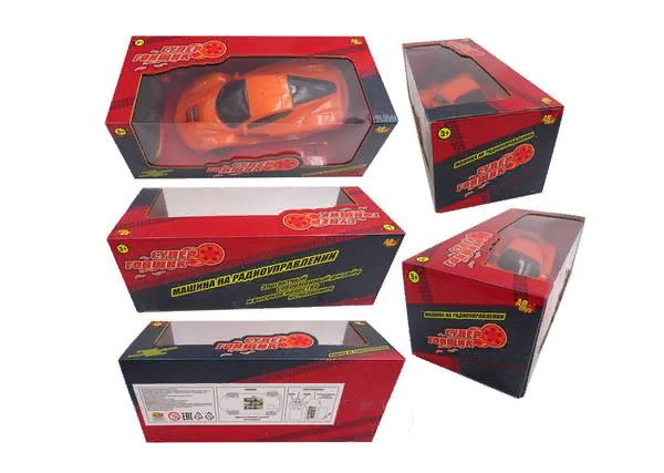 Машинка р/у "Супер гонщик" 1:24 2CH, световые эффекты (цвета в асс.: красный, желтый, оранжевый) ABtoys (АБтойс) C-00371