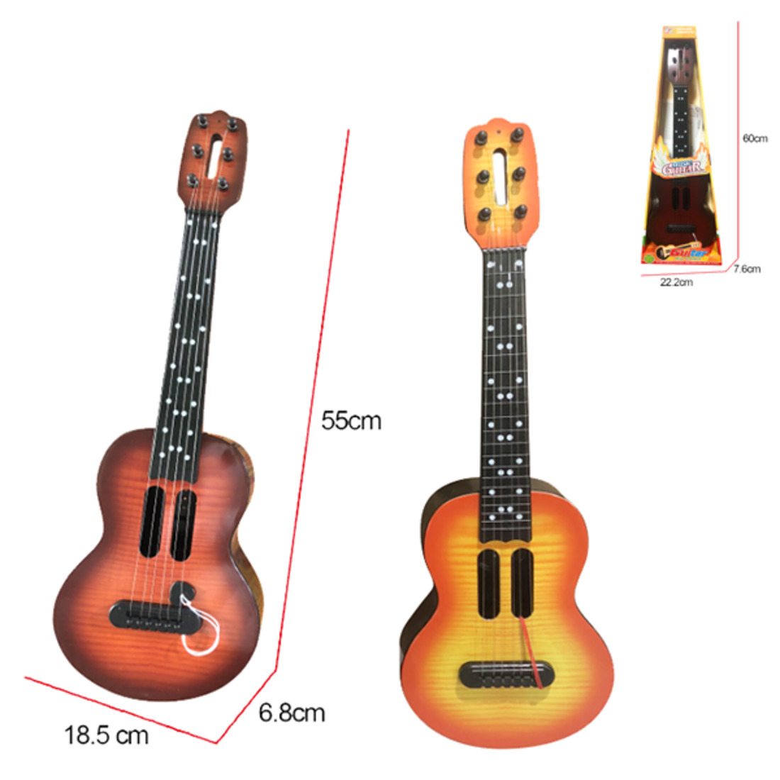 Музыкальный инструмент Гитара, 55 см, 6 стун, в асс. Наша Игрушка 200729766