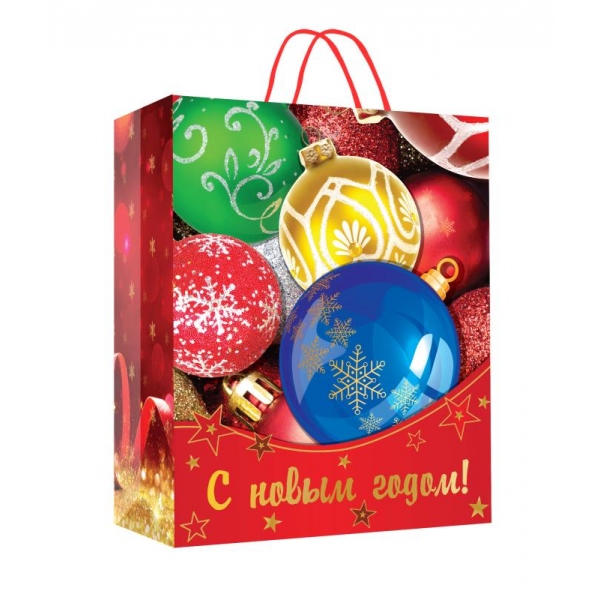 Пакет размер Ml, подарочный матовый, 22х31х10 см. Чудо праздник PML-103813-HNY4