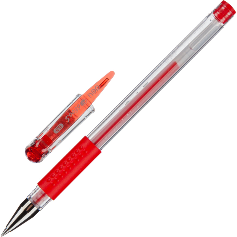 Ручка гелевая неавтомат. Deli Daily д.ш.0,5мм,лин0,35,крас,р/м E6600S 1685322