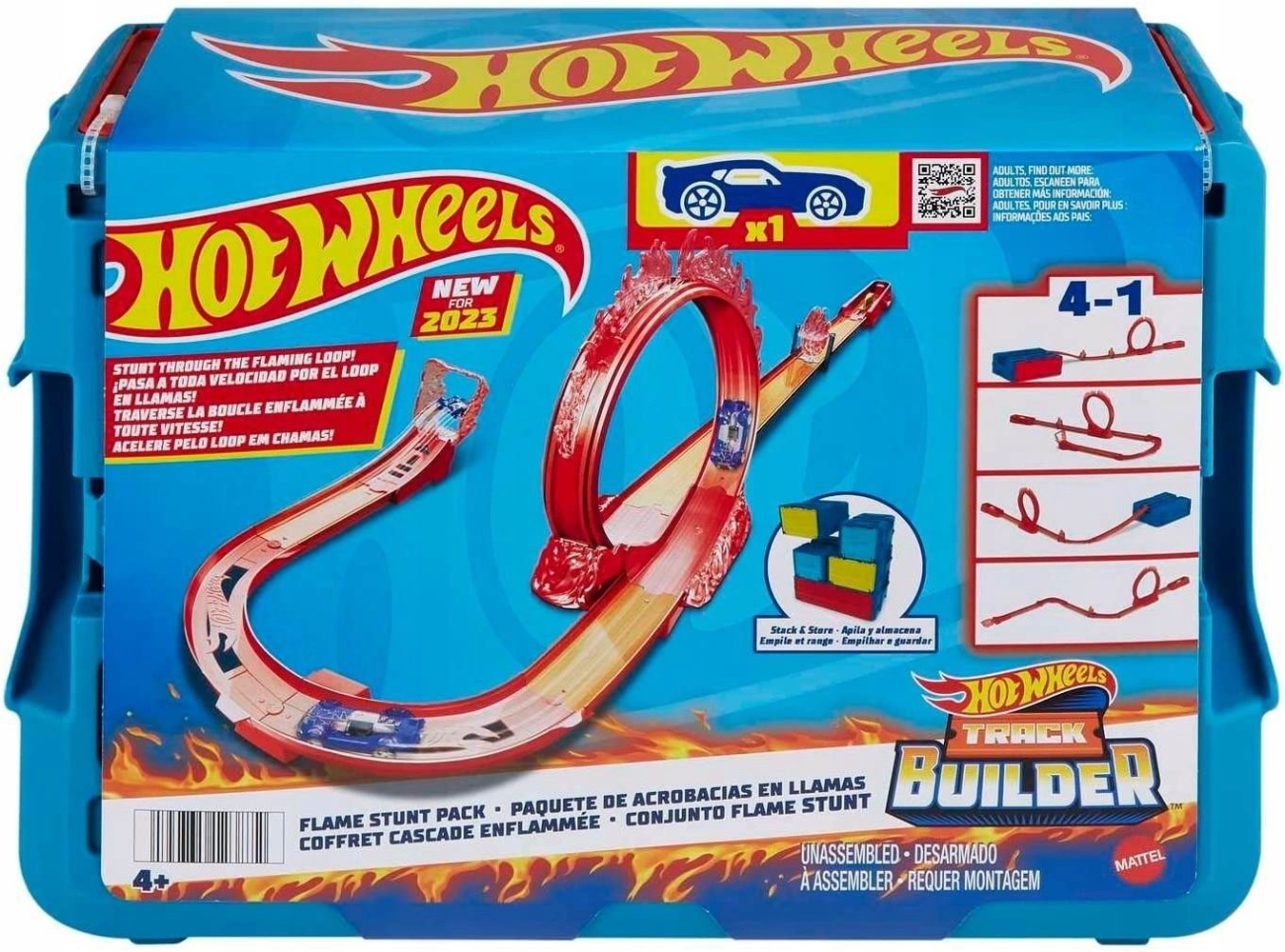 Игровой набор Matte Hot Wheels Набор трюков Пламя HMC04