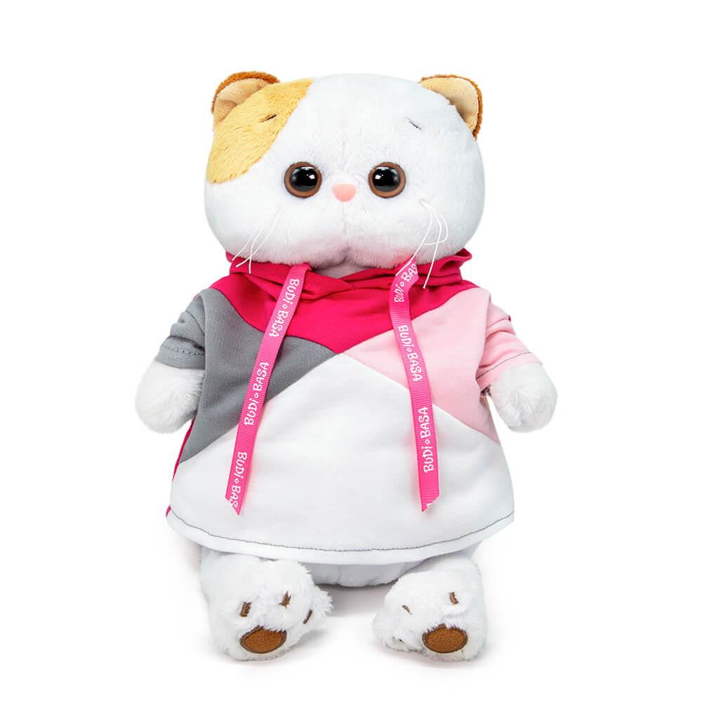 Мягкая игрушка BUDI BASA Кошка Ли-Ли в разноцветной толстовке 27 см LK27-085