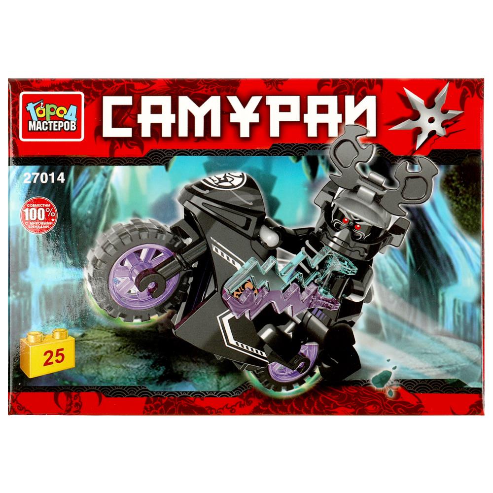 Конструктор черный самурай на мотоцикле, 25 дет. Город Мастеров 27014-ZH