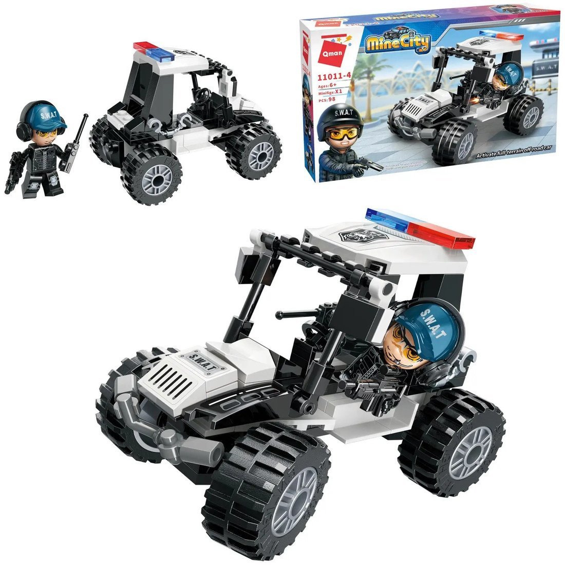 Конструктор Полицейский на внедорожнике, 98 дет QMAN 11011q/11011-4