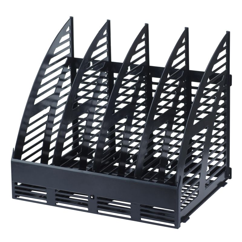 Лоток вертикальный Attache 320мм, 4 отделения сборный черный 2С69 1817216