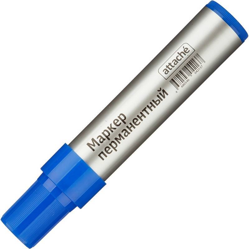 Маркер перманентный Attache синий (толщина линии 3-10 мм) 954115