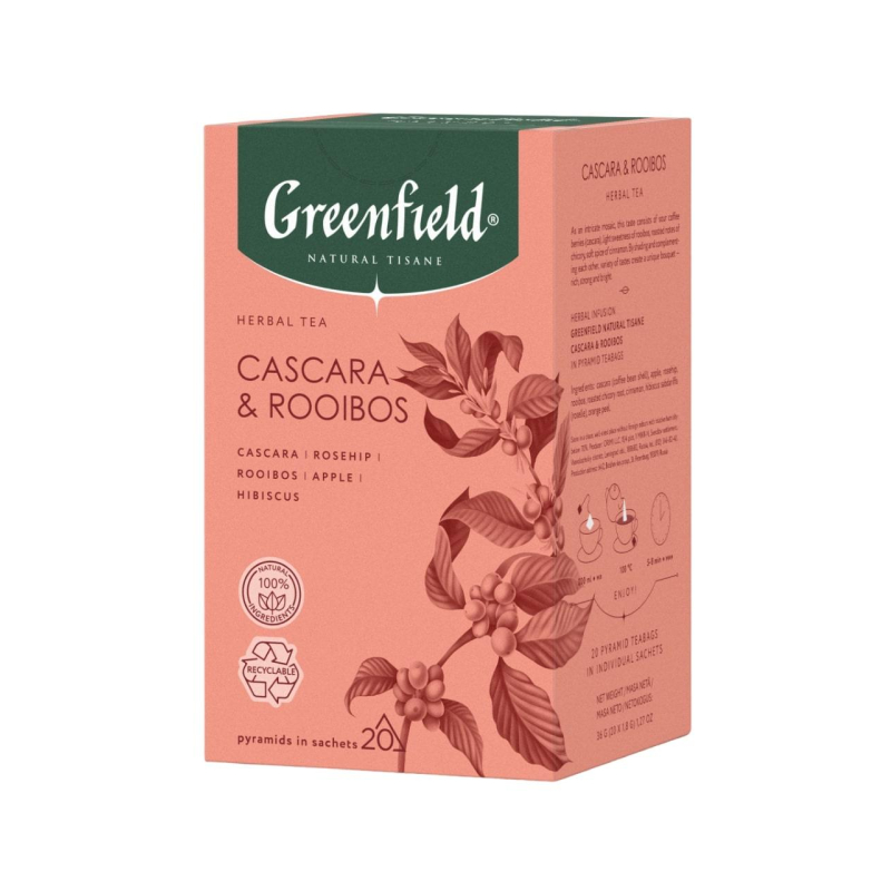 Чай Greenfield Natural Tisane Cascara & Rooibos травяной, 20пак 1764649 1756-08
