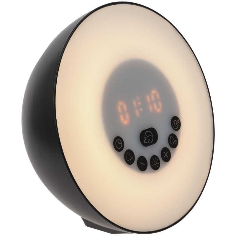 Лампа светодиодная колонка dreamTime для пробуждения светом музыкой, черная 1698419