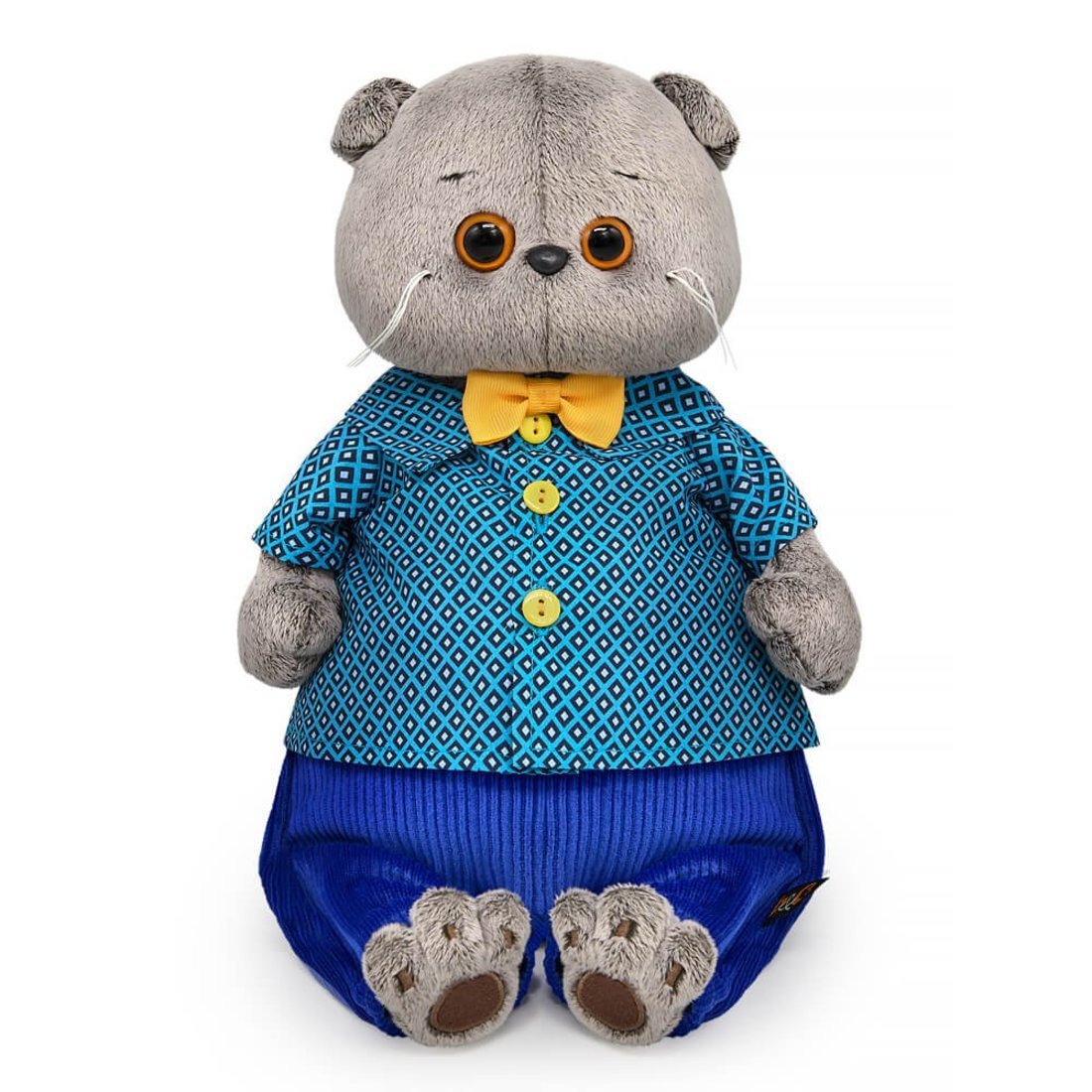 Мягкая игрушка Басик в рубашке с ромбами и брюках 22 см BudiBasa Ks22-259