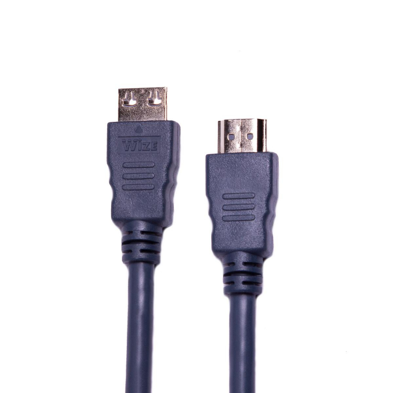 Кабель HDMI - HDMI, M/M, 1 м, v2.0, K-Lock, поз.р, экр, Wize, CP-HM-HM-1M 1343897