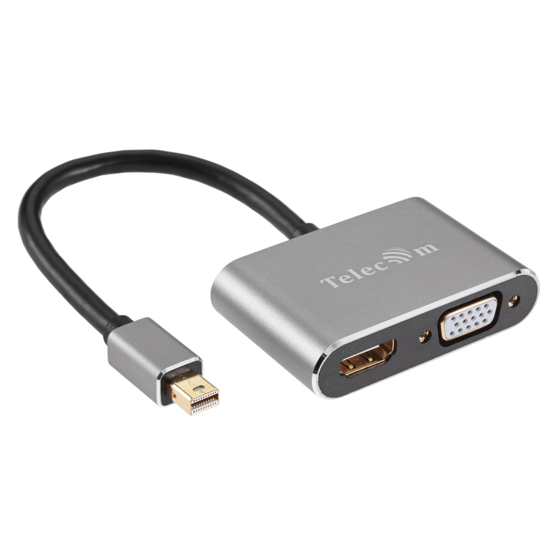 Кабель Mini DisplayPort - HDMI, M/F, 4K 30Hz, серый, Telecom, TA6080 1537984