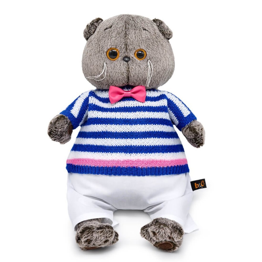 Мягкая игрушка Басик в полосатом свитере и брюках 22 см BudiBasa Ks22-264