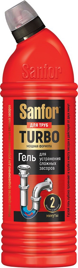 Средство Sanfor для труб TURBO 750 г (новая этикетка) 4602984017553
