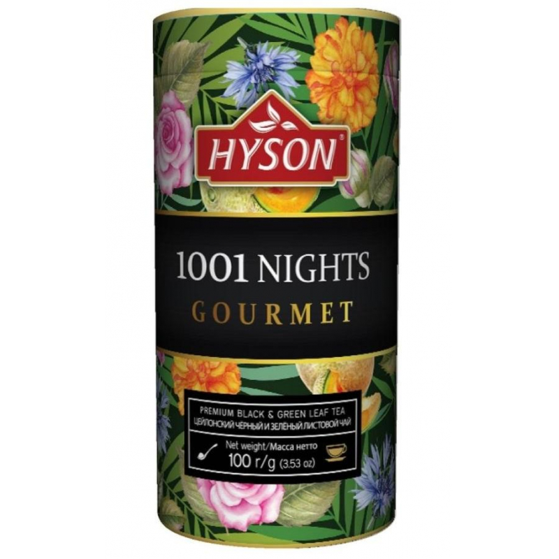 Чай Hyson Gourmet 1001 ночь черный и зеленый, 100г 1542026
