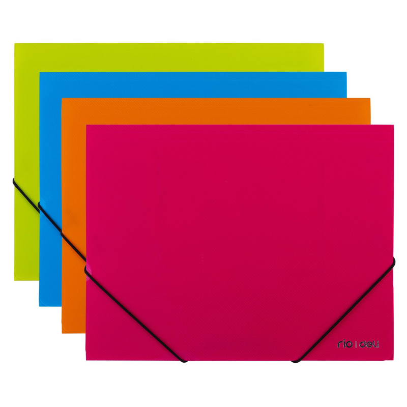 Папка на резинках Deli Rio, А4, цвет в асс, E39504 1593860