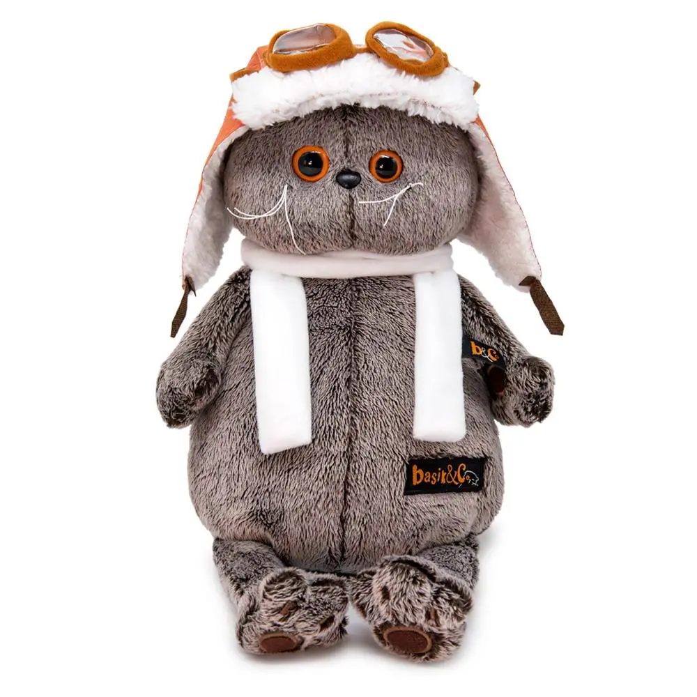 Мягкая игрушка BUDI BASA Кот Басик в шлеме и шарфе 22 см Ks22-009