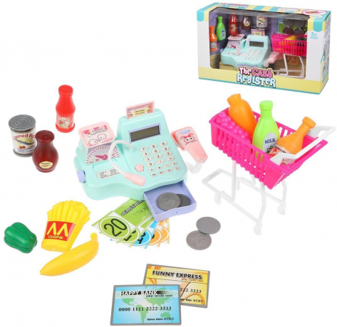 Игровой набор супермаркет, свет, звук, в комплекте 26 предметов Наша Игрушка 033