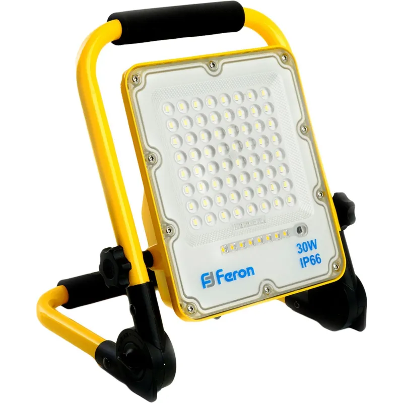Прожектор светодиодный Feron LL-950 переносной с з/у IP66 30W 6400K (48675) 2082368