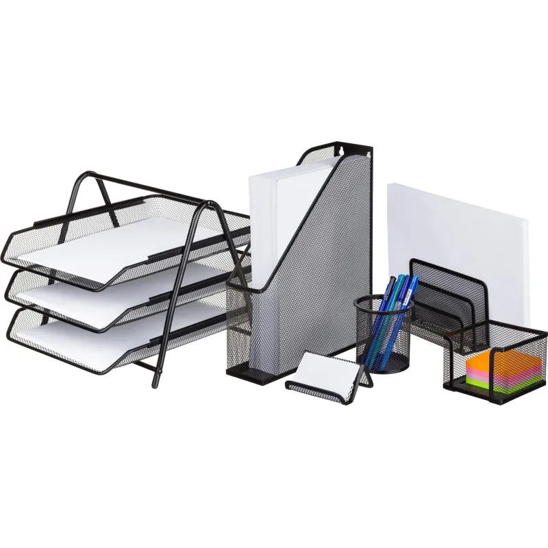 Набор настольный лотков из металла Attache 6 предметов черный 2060762