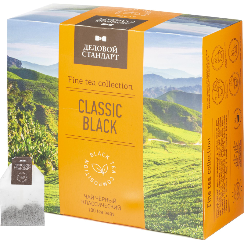 Чай Деловой стандарт Classic black черн. 100 пакx2гр 1595133