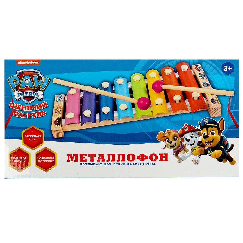 Игрушка деревянная Щенячий Патруль, металлофон Буратино игрушки из дерева PAWPET-07