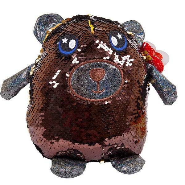 Медведь с пайетками, 20 см, мягкая игрушка Abtoys MP004
