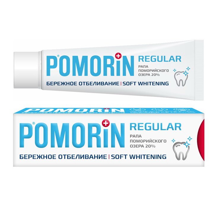 Зубная паста Pomorin regular Бережное отбеливание 100 мл 4673727090232