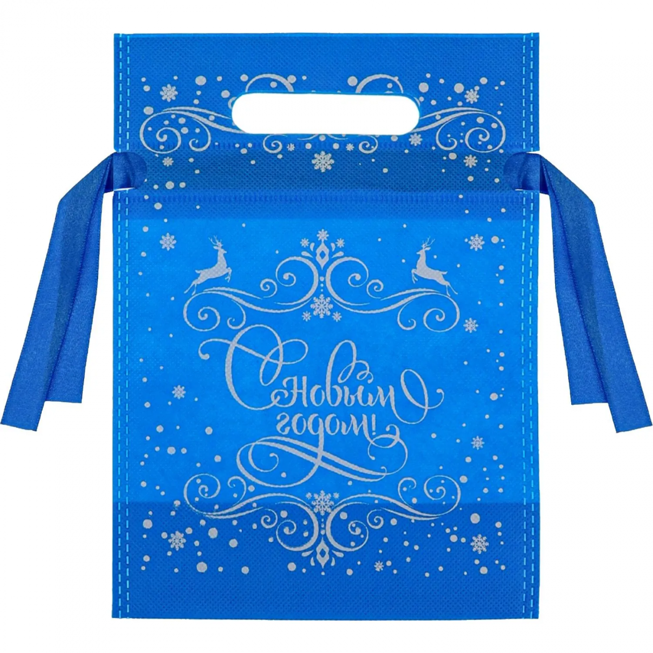 Мешочек для подарков Ледяной узор, 24x18x9см, голубой, НУ-6243 Miland 2339263