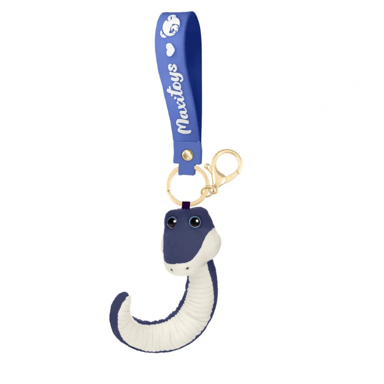 Мягкая Игрушка брелок MAXITOYS Змей Снейк Синий 12см MT-MRT012414-12