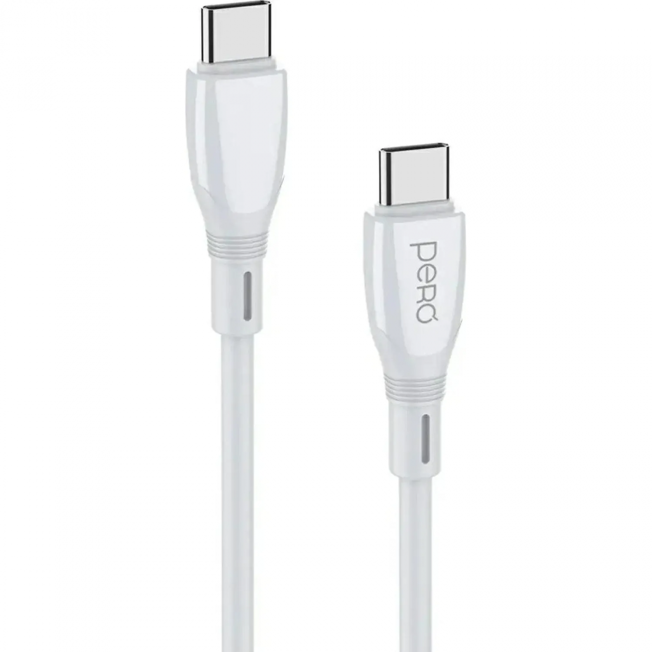 Кабель PERO DC11 PD Type-C to Type-C, 60W, 1m, White 2398724 4603768352334